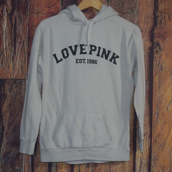 Victoria's Secret LOVE PINK sz XS Solid Clay Sherpa Campus Pullover Hoodie - Picture 1 of 6